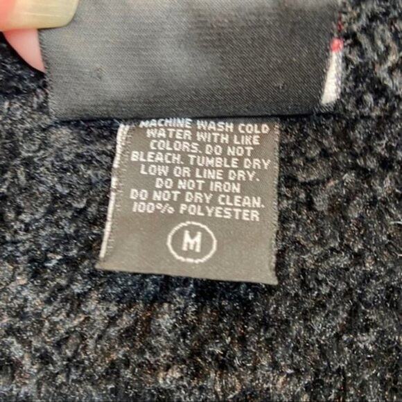 Avalanche Teddy Bear Fleece Polartec Coat Jacket Vintage Black Made in USA SZ M - Picture 7 of 14